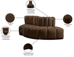 Arc - Velvet 3 Piece Modular Sofa