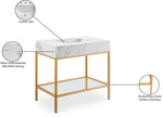 Marmo - Engineered Marble Bathroom Vanity With Gold Base