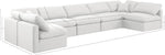 Indulge - Linen 7 Piece Modular U-Shaped Sectional - White