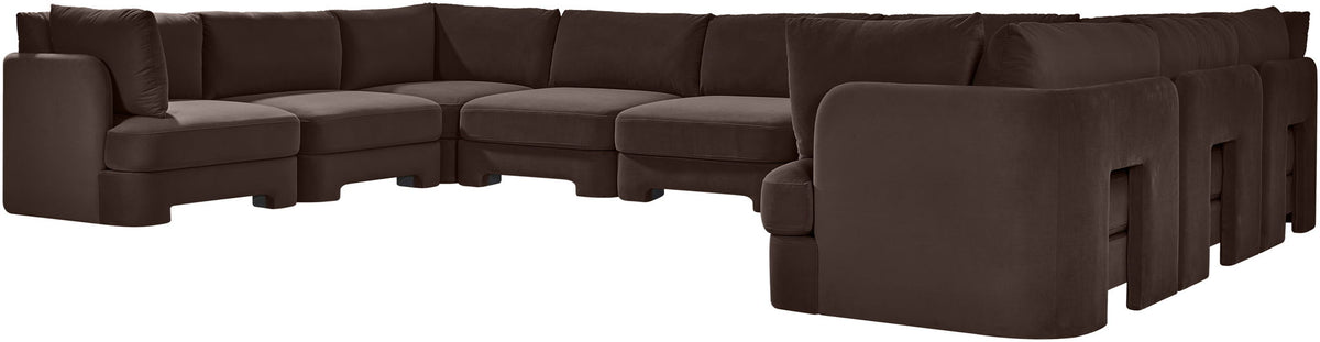 Hammond - Velvet Performance Fabric Upholstered 9 Piece Sectional