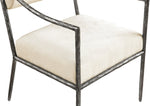 Bastille - Upholstered Dining Arm Chair (Set of 2) - Silver Frame