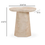 Zaya - Faux Marble Side Table - Rose