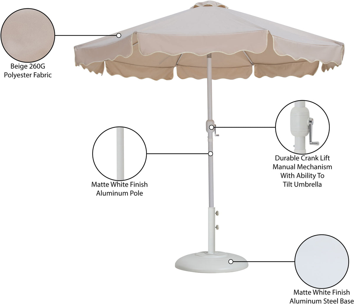 Amalfi - Patio Umbrella - White Base / White Pole