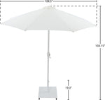 Fiji - Aluminum Patio Umbrella With Square White Base