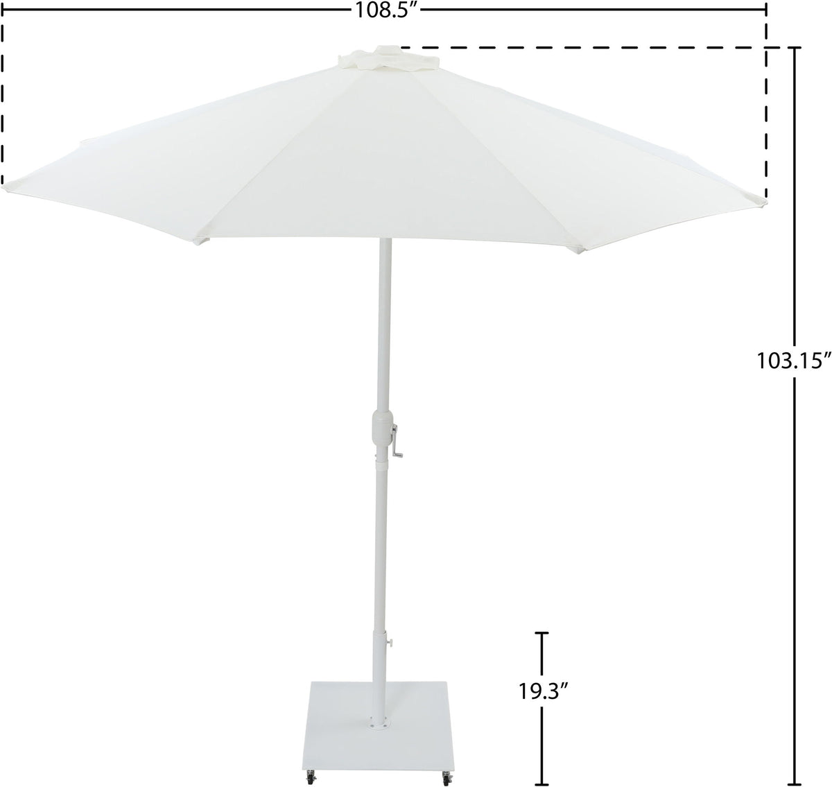 Fiji - Aluminum Patio Umbrella With Square White Base