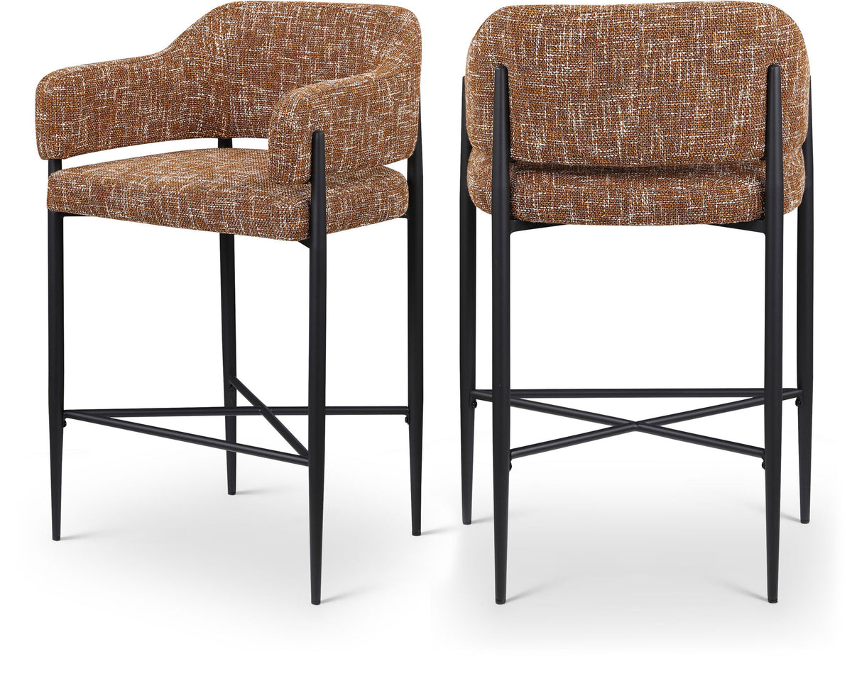 Dame - Fabric Upholstered Counter Stool (Set of 2)