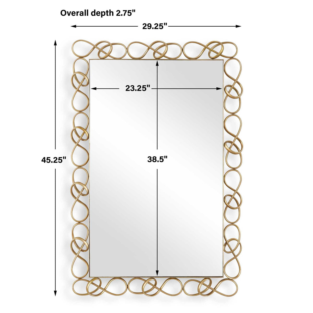Twist It - Mirror - Antique Brass