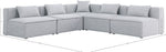 Cube - Linen 5 Piece Modular Corner Armless Sectional