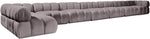 Orin - Velvet Performance Fabric Upholstered 8 Piece L-Shaped Sectional