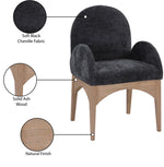 Waldorf - Chenille Dining Arm Chair With Natural Legs