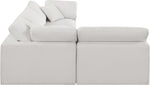 Comfy - 4 Piece Linen Fabric Modular Armless Sectional