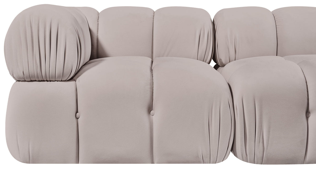 Orin - Velvet Performance Fabric Upholstered 2 Piece Modular Sofa (2 Corner Chairs)