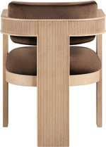 Sacha - Velvet Dining Chair With Natural Base (Set of 2)
