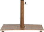Fiji - Aluminum Patio Umbrella With Square Teak And White Base