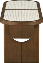 Canovia - Solid Wood And Faux Cane Bench
