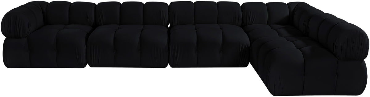 Orin - Velvet 5 Piece Modular Sectional