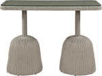 Seacrest - Tempered Glass Top And Wicker Outdoor Patio Bar Height Table