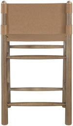 Santos - Upholstered Counter Stool With Stained Brown Base