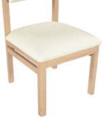 Roundhill - Faux Leather Dining Chair (Set of 2) - Natural Frame