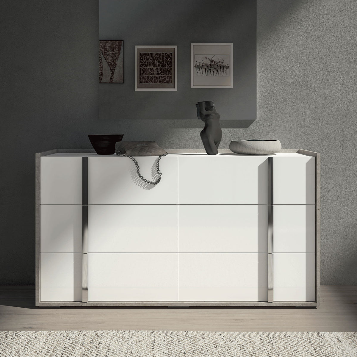 Treviso - Double Dresser - White
