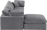 Comfy - 4 Piece Velvet Modular Sectional With Chaise