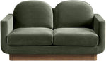 Diviento - Velvet Performance Fabric Upholstered Loveseat