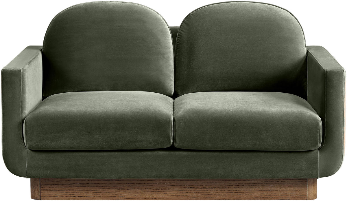 Diviento - Velvet Performance Fabric Upholstered Loveseat