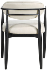 Riccio - Fabric Dining Arm Chair (Set of 2) - Black Frame