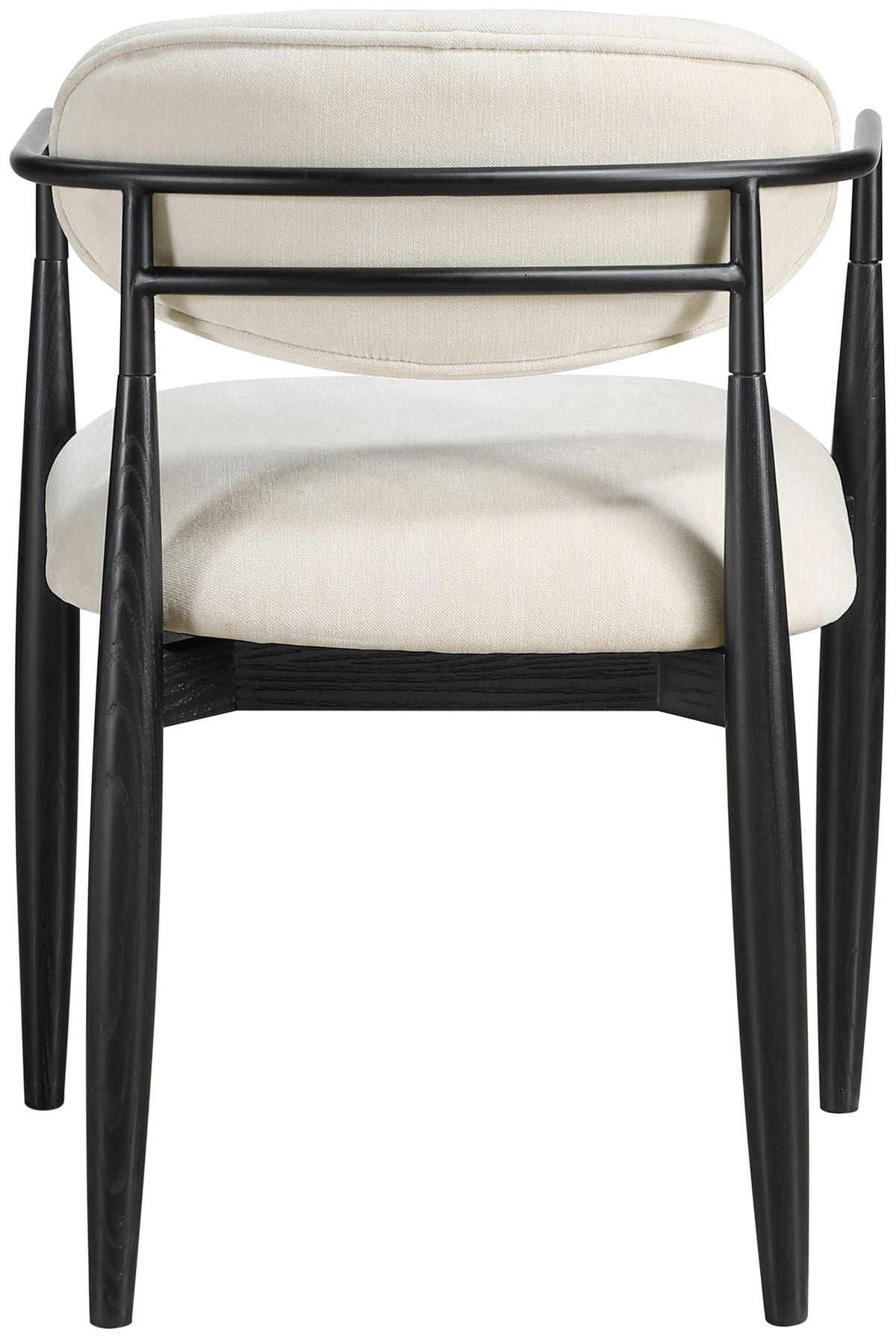 Riccio - Fabric Dining Arm Chair (Set of 2) - Black Frame