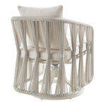 Breeze - Cream Metal Outdoor Swivel Dining Chair With Cushions - Pearl