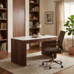 Obeah - Desk - White / Walnut