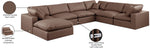 Comfy - 7 Piece Faux Leather Modular Sectional With Chaise