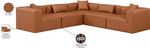 Cube - 5 Piece Modular Corner Sectional - Cognac