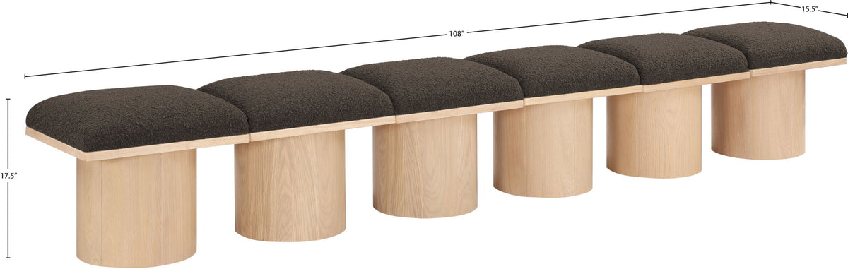 Pavilion - 6 Piece Modular Bench With Natural Base