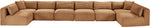 Shaggy - Fabric 8 Piece Modular U-Shaped Armless Sectional