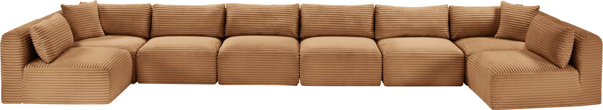 Shaggy - Fabric 8 Piece Modular U-Shaped Armless Sectional