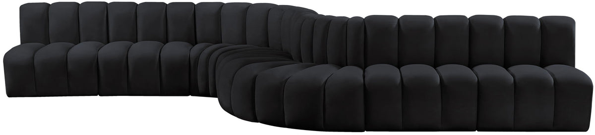 Arc - Velvet 8 Piece Curved Modular Sofa