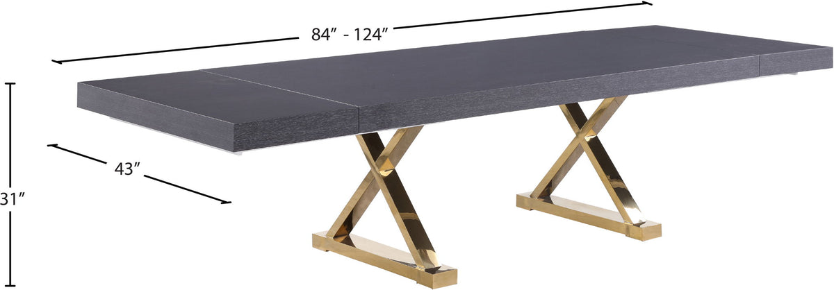 Excel - Extendable Dining Table with Gold Base