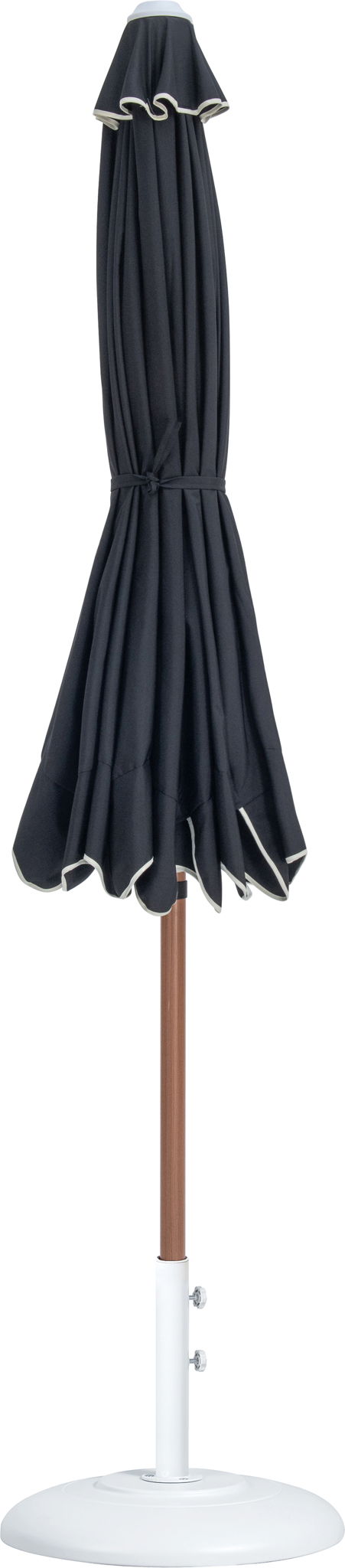Amalfi - Patio Umbrella - White Base / Light Brown Pole