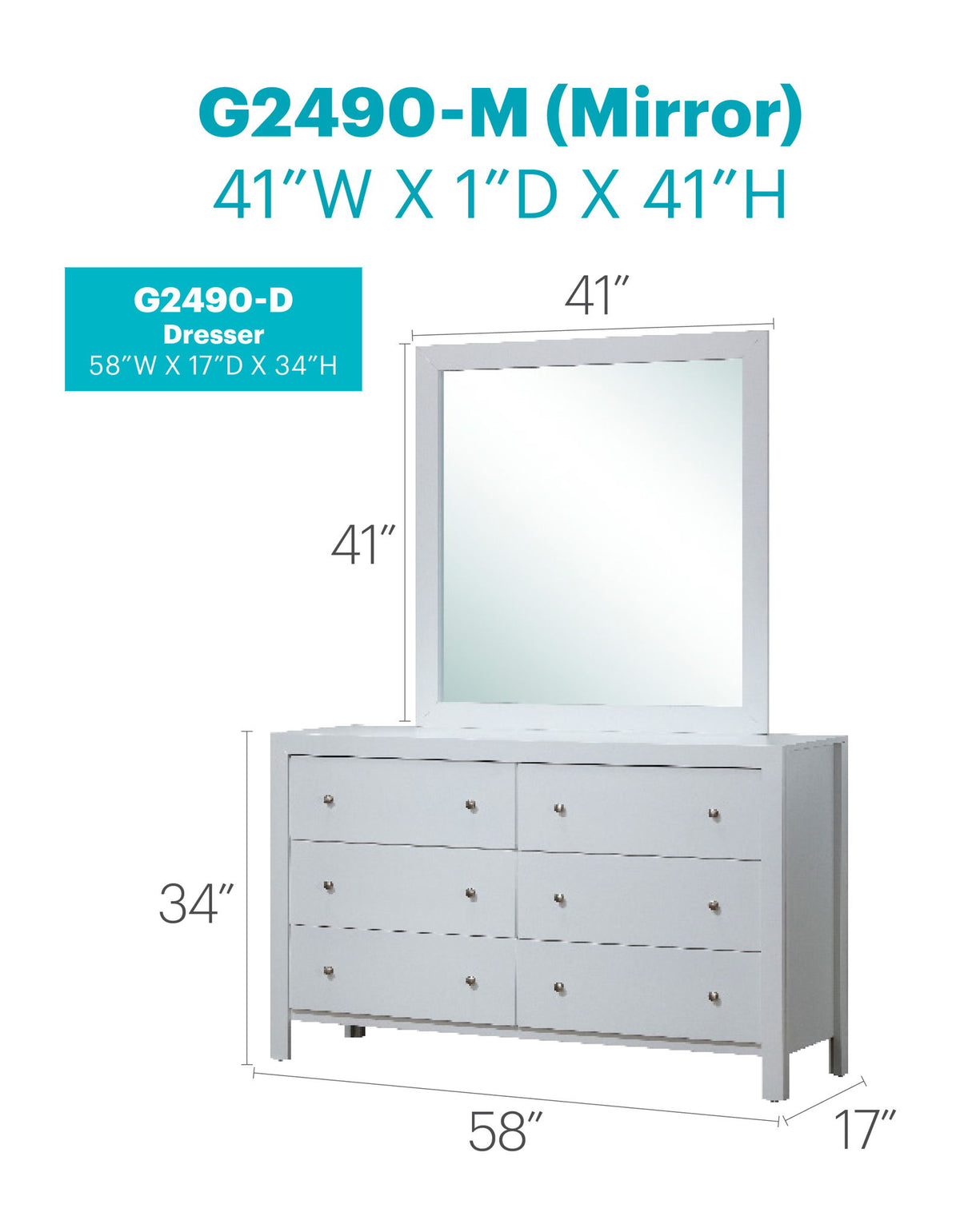 Glory Furniture - Burlington - Dresser