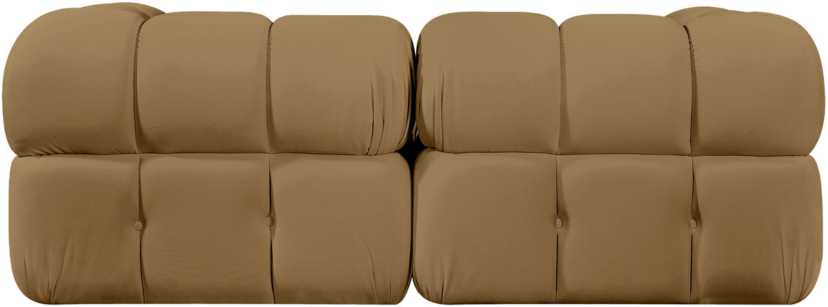 Orin - Velvet Performance Fabric Upholstered 2 Piece Modular Sofa (2 Corner Chairs)