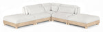 Turin - Chenille Fabric Upholstered Modular Sectional - White