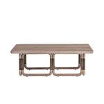 Baja - Rectangular Outdoor Coffee Table - Eucalyptus / Brown Rope