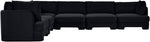Hammond - Velvet Performance Fabric Upholstered 6 Piece Corner Sectional