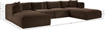 Shaggy - 6 Piece Modular Sectional With 2 Ottomans