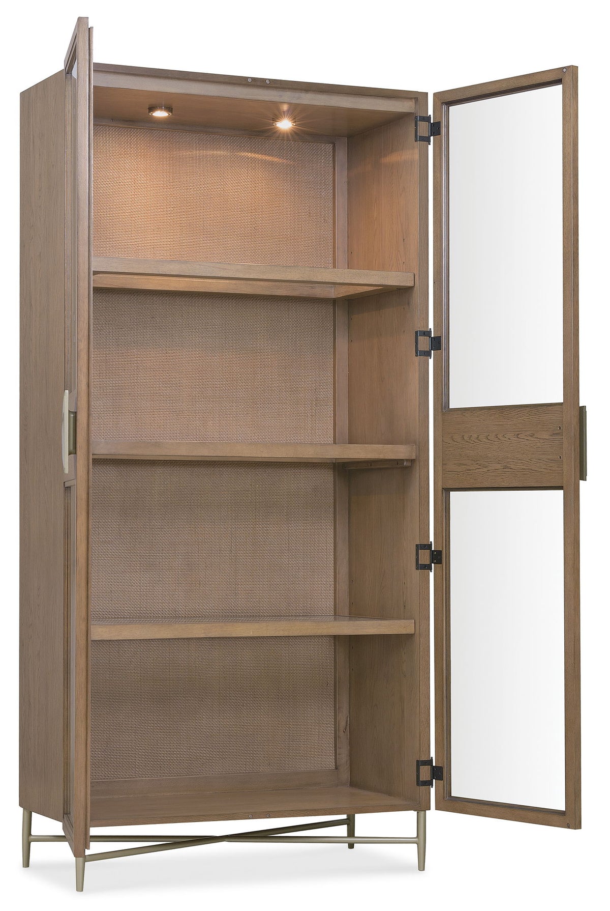 Sonnet - Display Cabinet - Dark Gray / Light Brown
