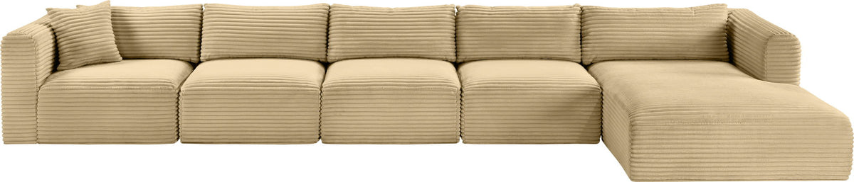 Shaggy - 5 Piece Modular Sectional With Chaise