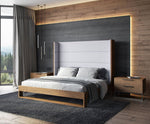 Heloise - Contemporary Grey Fabric & Walnut Trim Bed by VIG Furniture - View 6