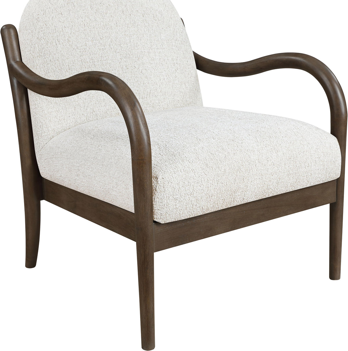 Helmsley - Performance Fabric Upholstered Accent Chair - Brown Frame