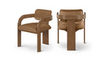 Cedra - Velvet Performance Fabric Upholstered Dining Chair (Set of 2) - Brown Frame